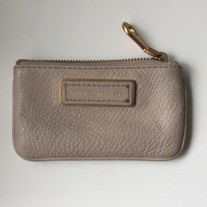 Marc Jacobs Leather Coin Wallet Beige/Taupe